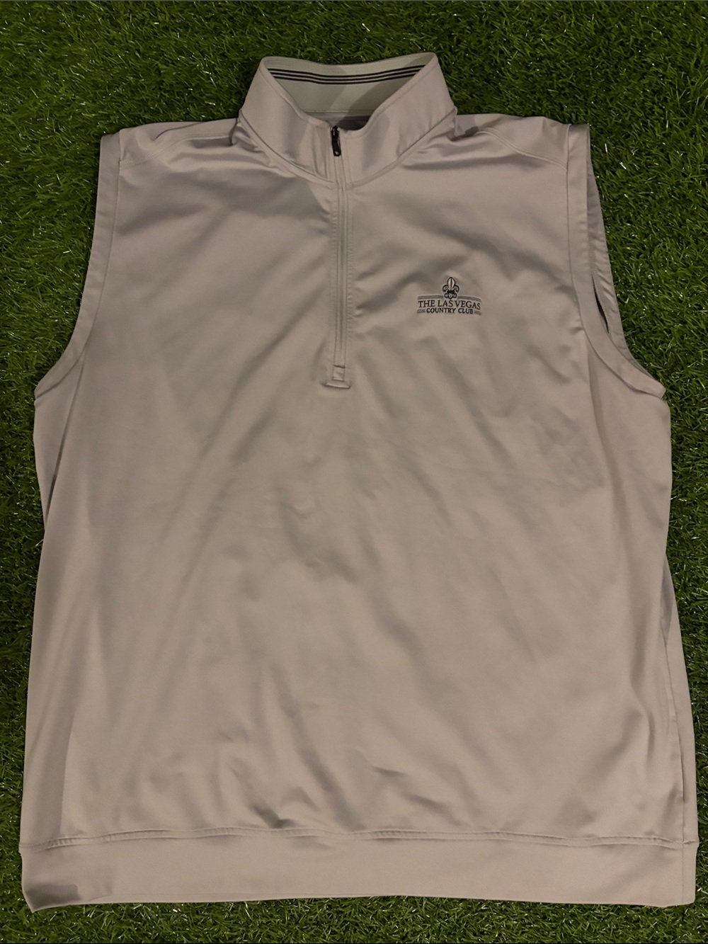 adidas grey Sleeveless Golf Vest with Half-Zip
